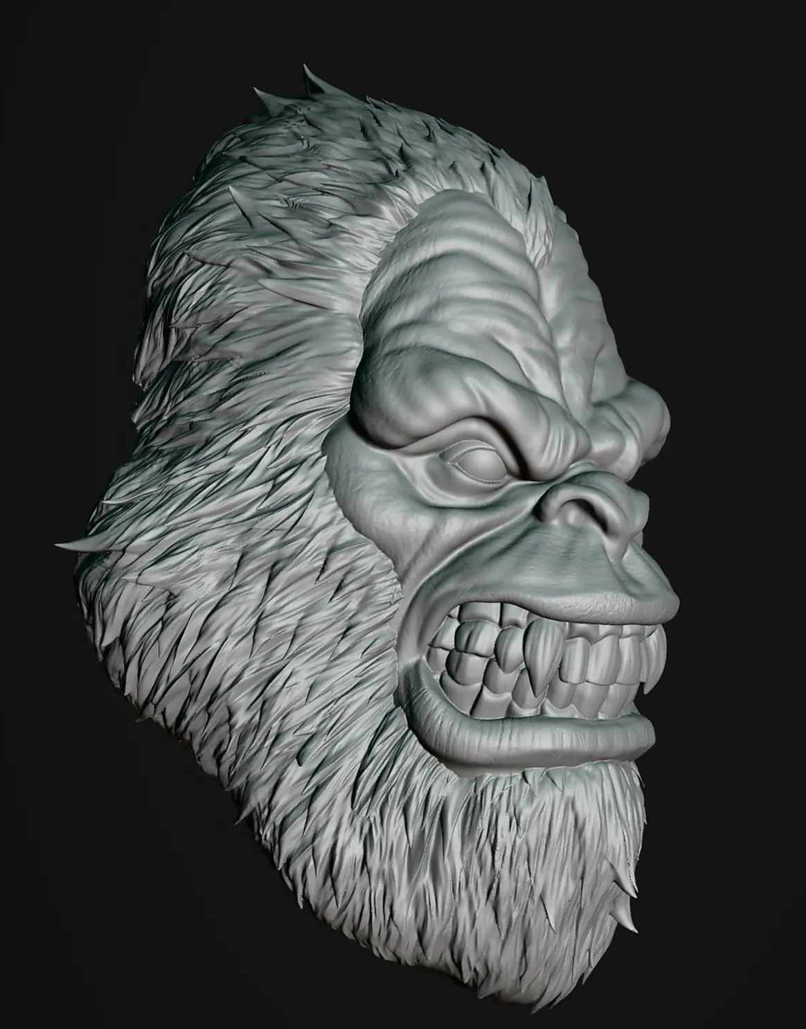 Abominable/Bigfoot Head - Unpainted