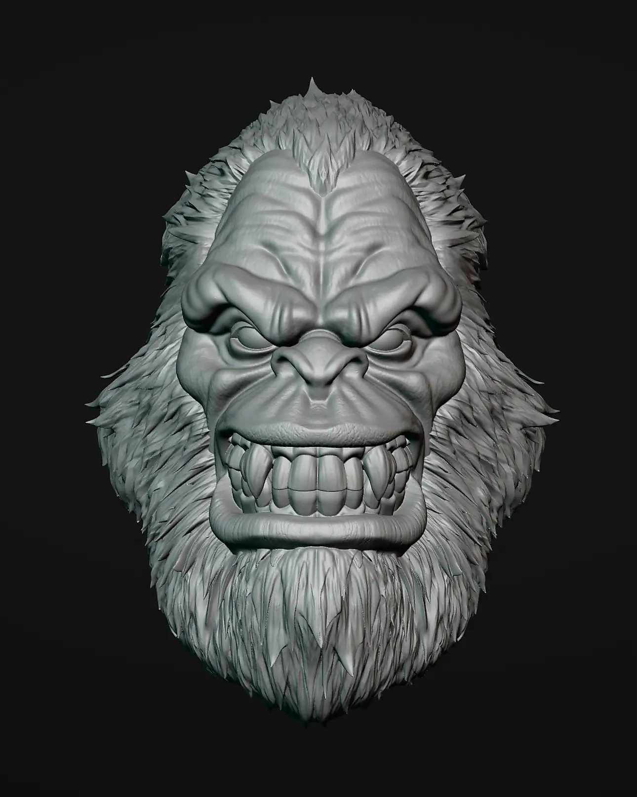 Abominable/Bigfoot Head - Unpainted
